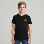 Boys Black Logo T-Shirt, 1, hi-res
