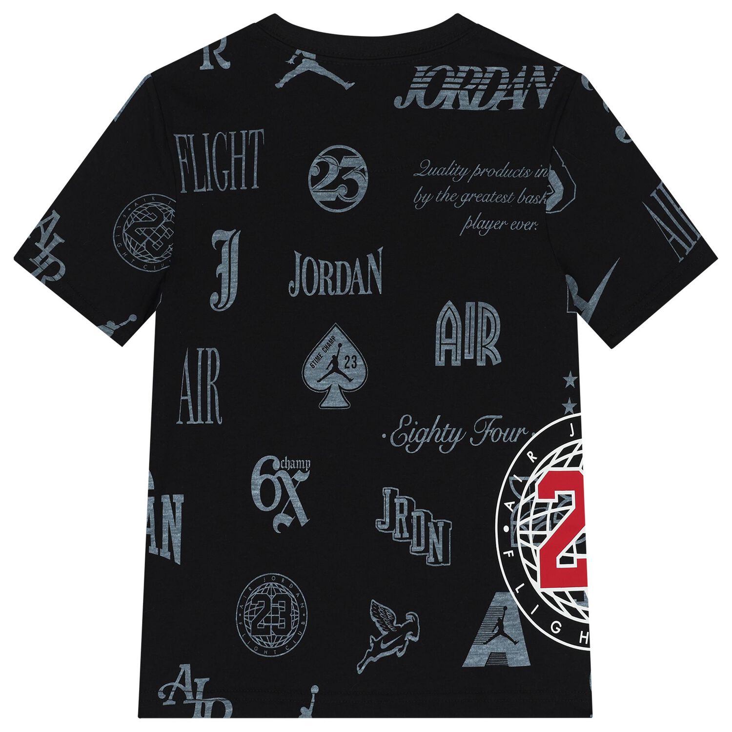 Boys Black Jordan Logo T-Shirt, 2, hi-res