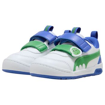 Younger Boys White & Blue Multiflex 2 Dino Trainers