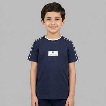 Boys Navy Blue Logo T-Shirt