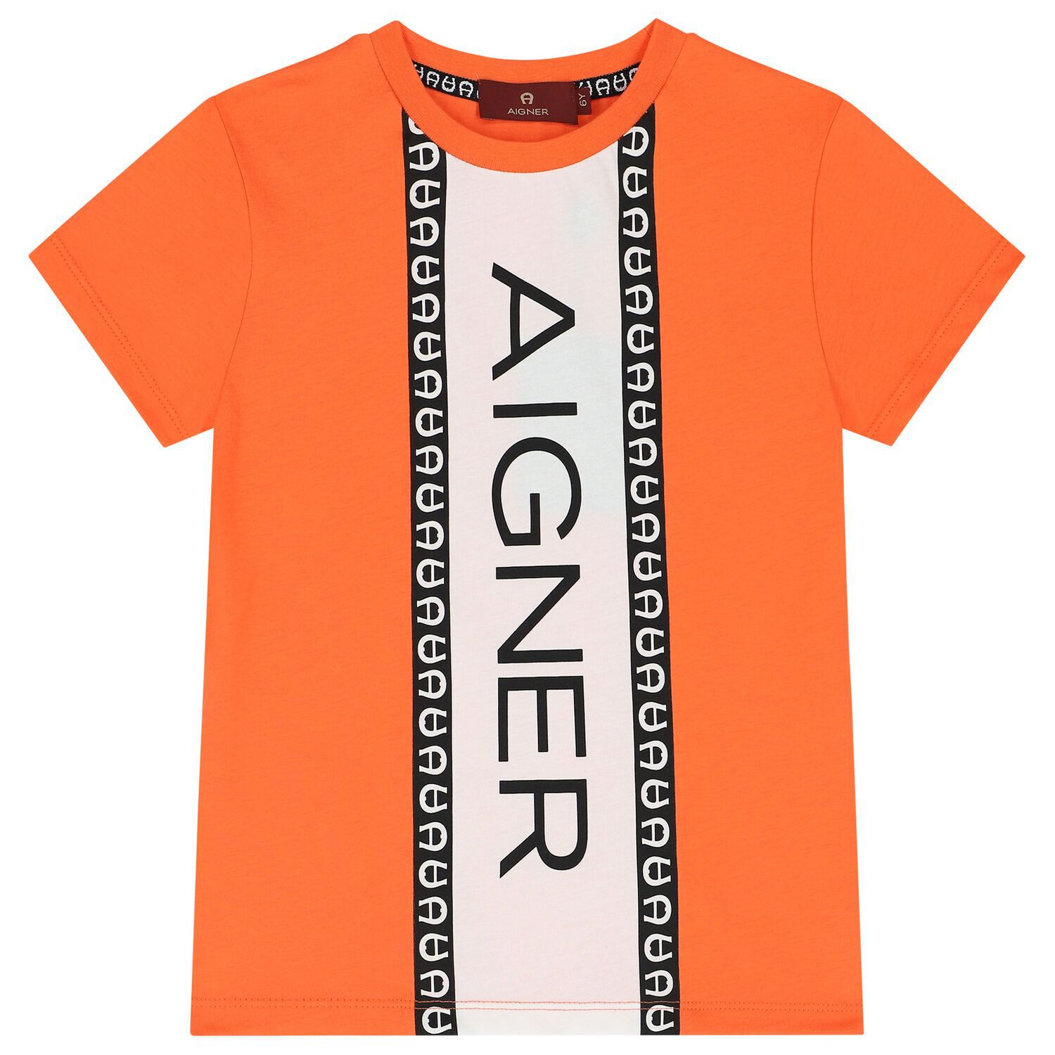 Boys Orange Logo T-Shirt, 2, hi-res