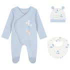 Baby Girls White & Blue Balloon Babygrow Gift Set, 2, hi-res