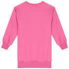 فستان سويت شيرت بسعار تيدي باللون الزهري  , 2, hi-res