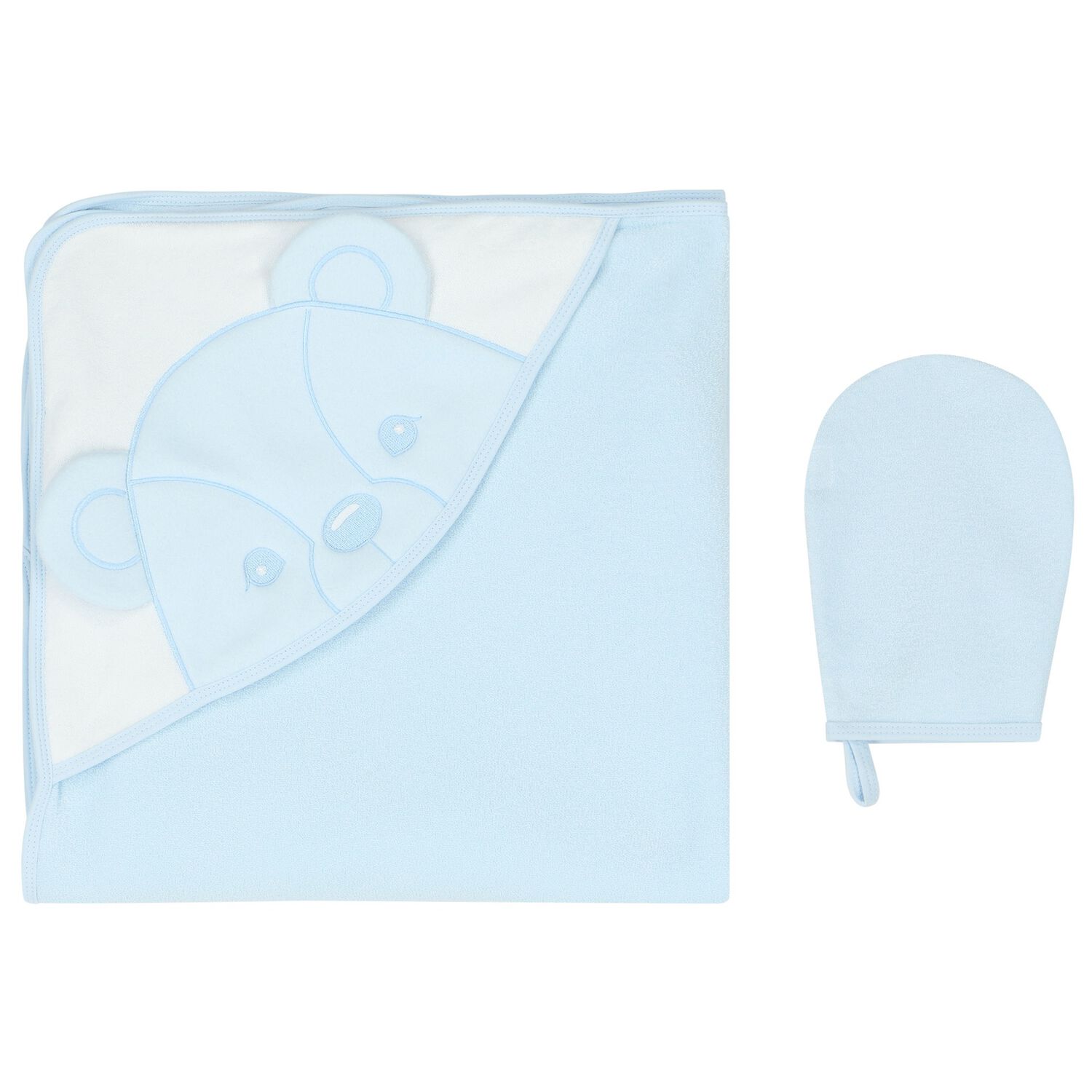 Baby Boys Blue Towel Set, 1, hi-res image number null