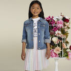 Girls Pink Pleated Satin Skirt, 1, hi-res