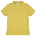 Boys Yellow Logo Polo Shirt, 7, hi-res