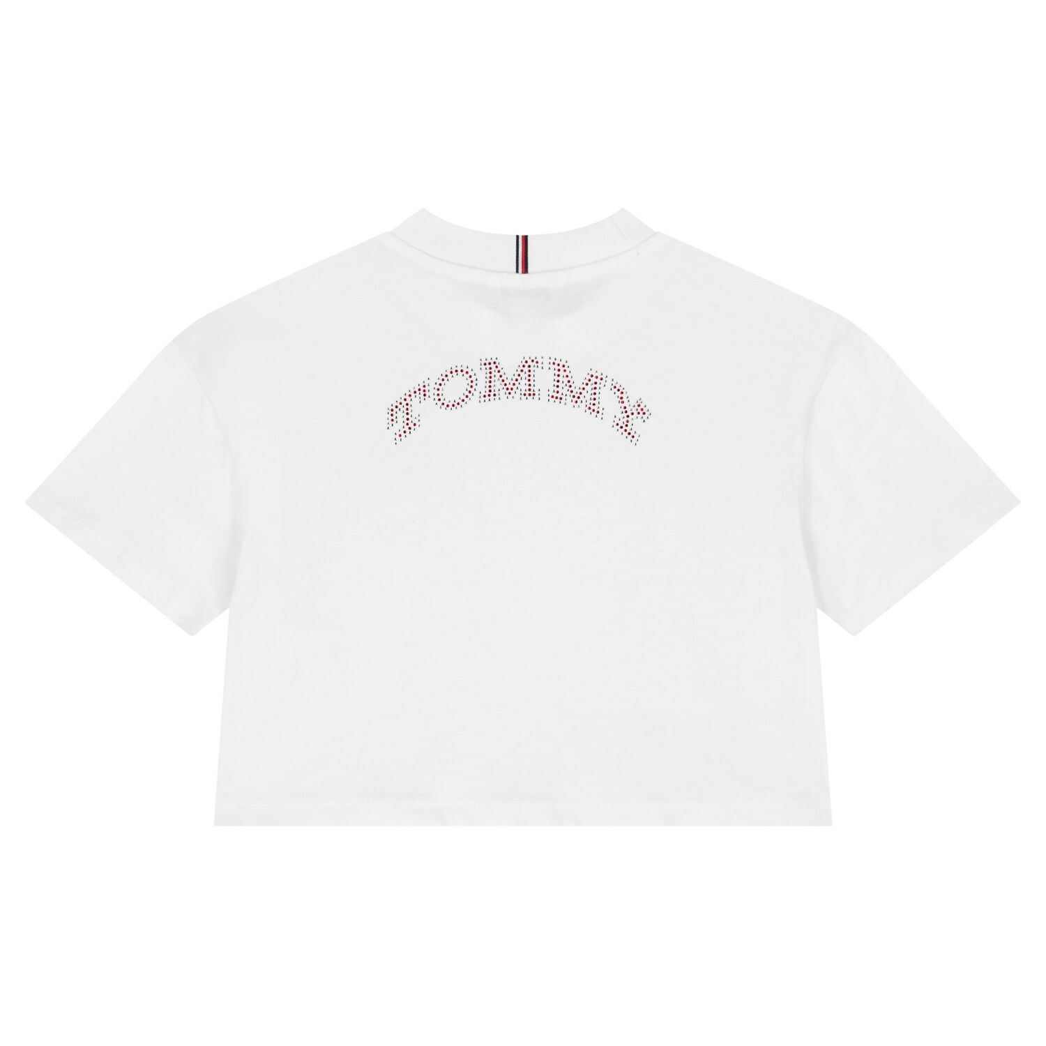 Girls White Embellished Logo T-Shirt, 3, hi-res