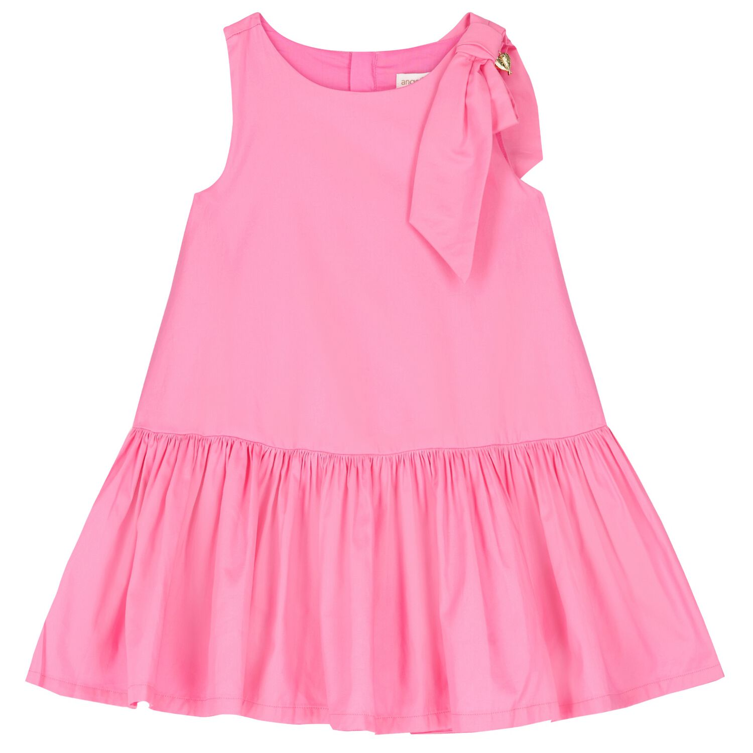 فستان وردي مع فيونكة للبنات, 1, hi-res