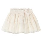 Younger Girls Ivory Tulle Skirt, 2, hi-res
