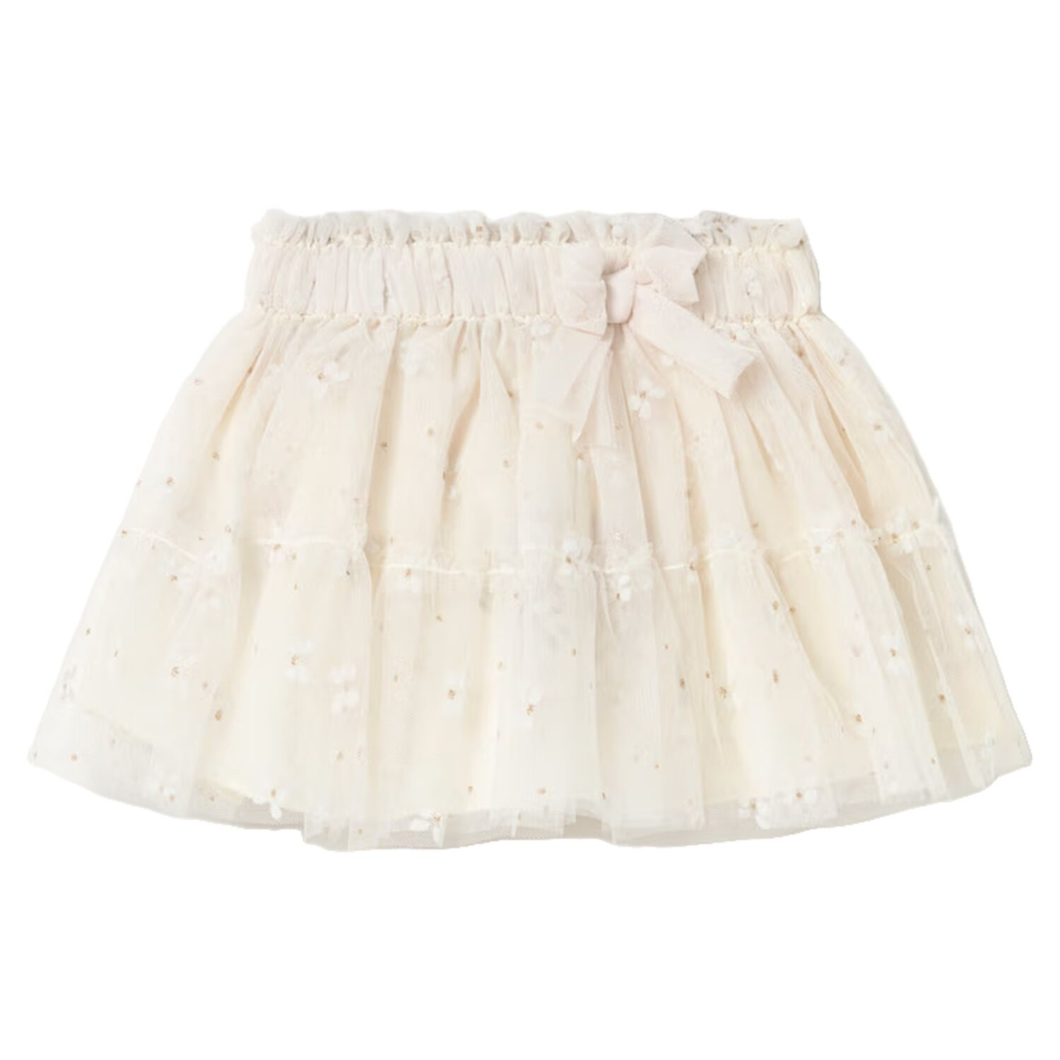 Younger Girls Ivory Tulle Skirt, 2, hi-res