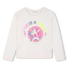 Girls Ivory Sequin Unicorn Long Sleeeve Top, 1, hi-res