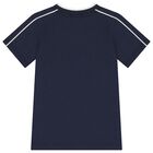 Boys Navy Blue Logo T-Shirt, 2, hi-res