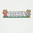 طقم شورت بشعار تيدى باللون الابيض والرمادى للاولاد, 1, hi-res