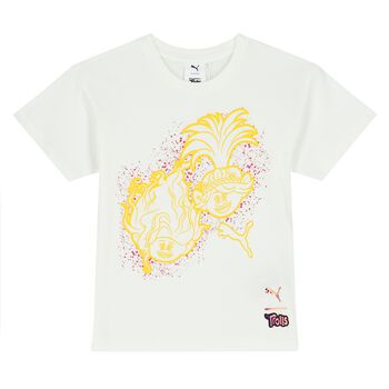 Girls White Logo T-Shirt