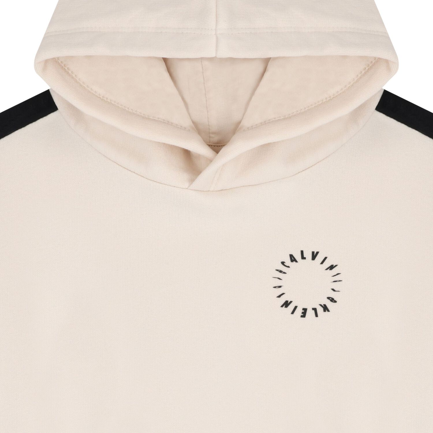 Boys Beige Logo Hooded Top, 1, hi-res