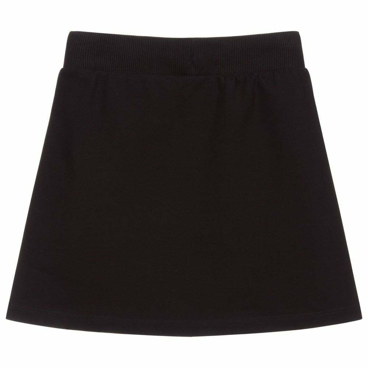 Girls Black Logo Skirt, 1, hi-res