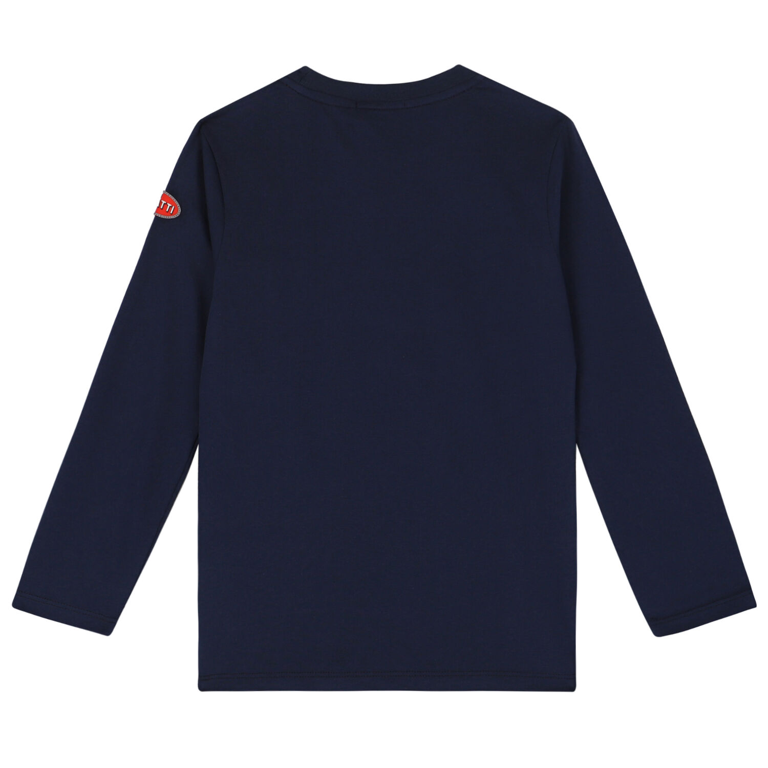 Boys Navy Logo Long Sleeve Top, 1, hi-res