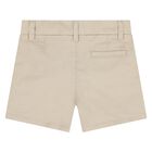 Younger Boys Beige Shorts, 1, hi-res