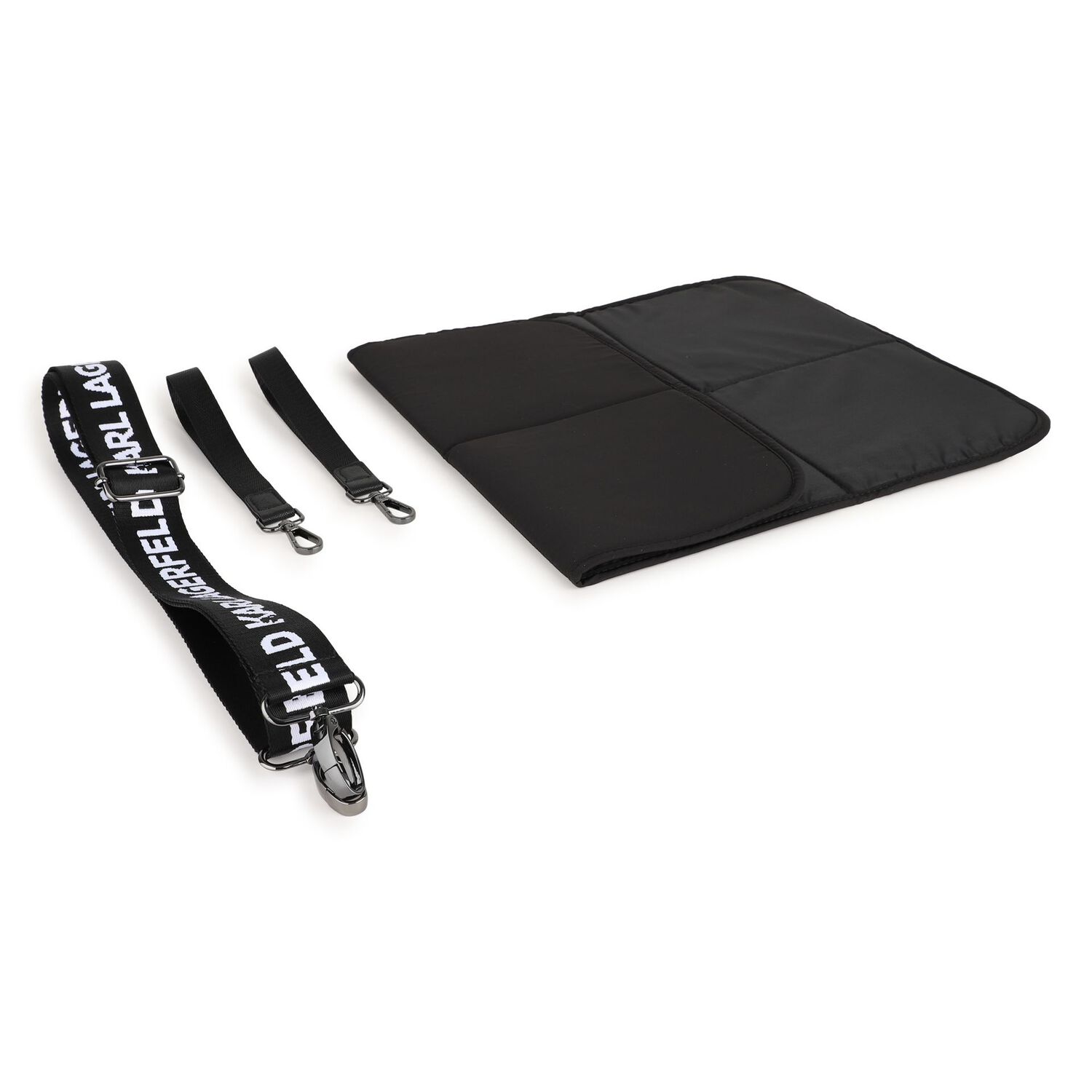 Black Ikonik Karl Logo Changing Bag ( 39cm ), 1, hi-res
