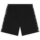Boys Black Logo Shorts, 2, hi-res