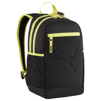 Black & Neon Green Logo Backpack