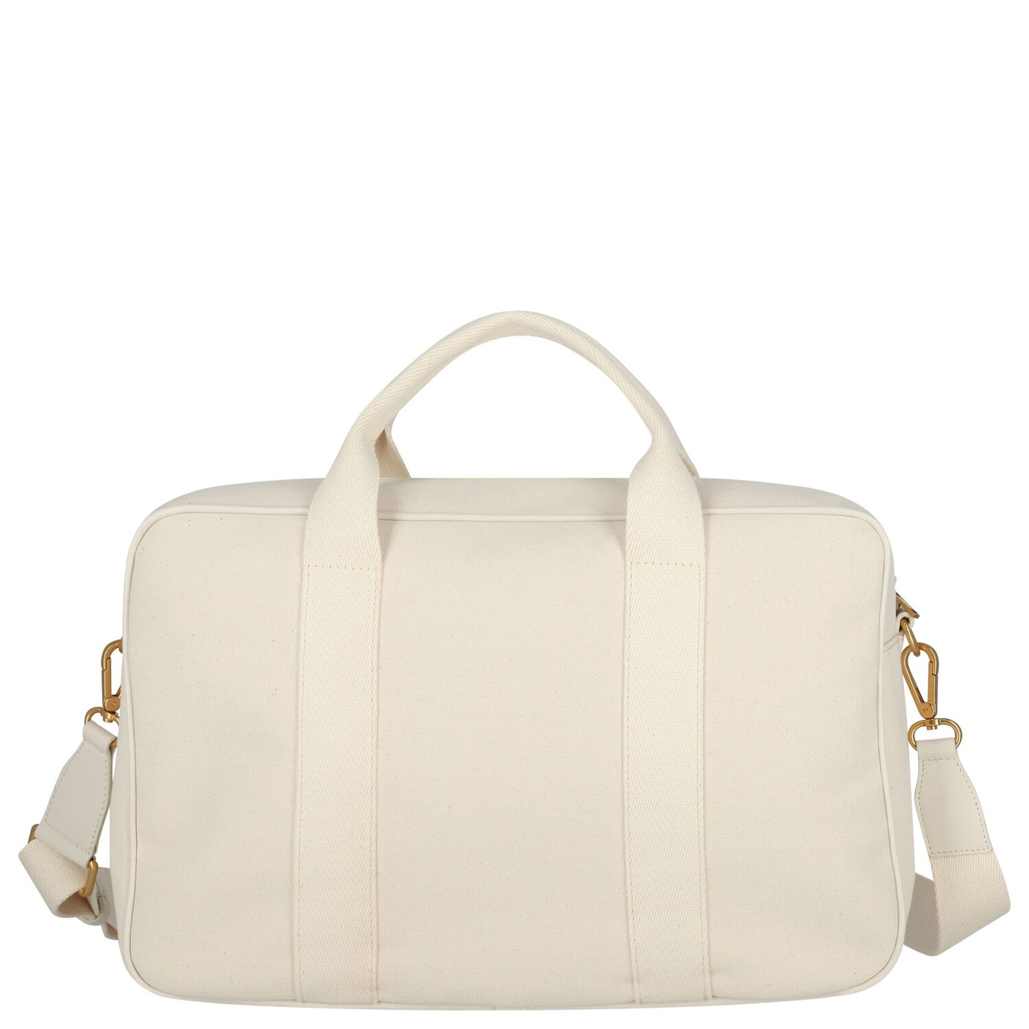 Beige Logo Canvas Baby Changing Bag, 1, hi-res