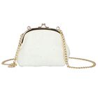 Girls Ivory Tulle Lace Shoulder Bag, 1, hi-res