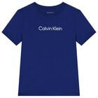 تيشيرت اولاد بالشعار باللون الازرق , 5, hi-res