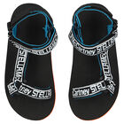 Boys Black & Orange Logo Sandals, 1, hi-res