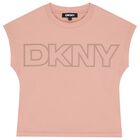 تيشيرت بنات بالشعار باللون الوردى , 2, hi-res