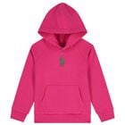 Girls Pink Logo Hooded Top, 1, hi-res