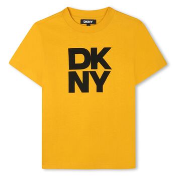 DKNY Boys Yellow Logo T-Shirt, 1 Boys Yellow Logo T-Shirt