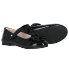 Girls Black Patent Leather Ballerina Shoes, 3, hi-res