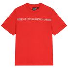 طقم شورت اولاد بالشعار باللون الاحمر والاسود , 3, hi-res