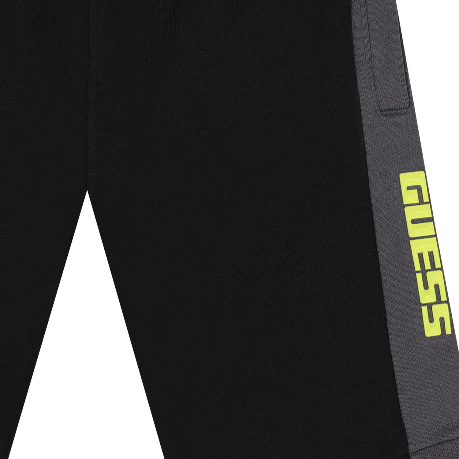 Boys Black Logo Shorts, 1, hi-res