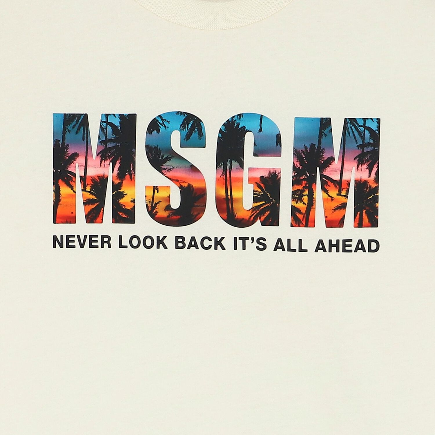 تيشيرت أولاد بالشعار باللون العاجى, 2, hi-res