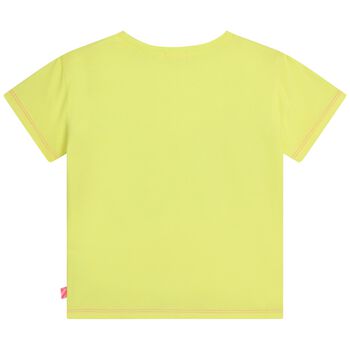 Girls Yellow Sequin Butterfly T-Shirt