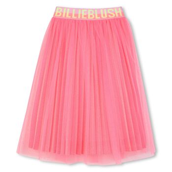 Girls Pink Logo Tulle Skirt