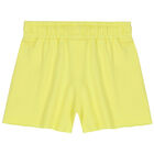 Girls Yellow Jersey Shorts, 1, hi-res