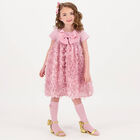 جوارب بنات بفيونكة باللون الوردي, 5, hi-res