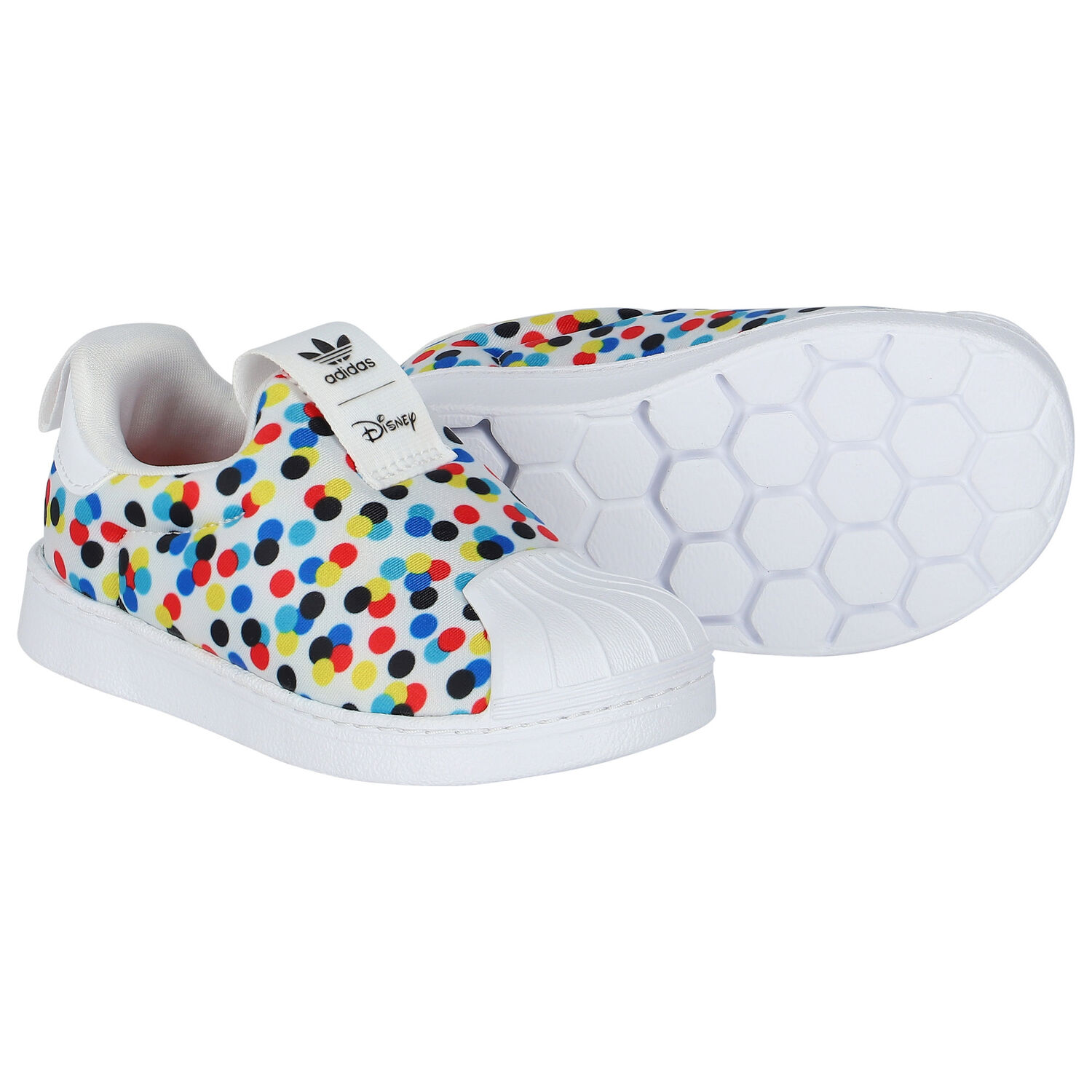 حذاء رياضي سوبر ستار ديزني باللون الأبيض, 1, hi-res