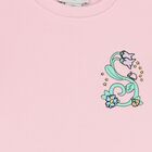 Girls Pink Floral Sweatshirt, 1, hi-res