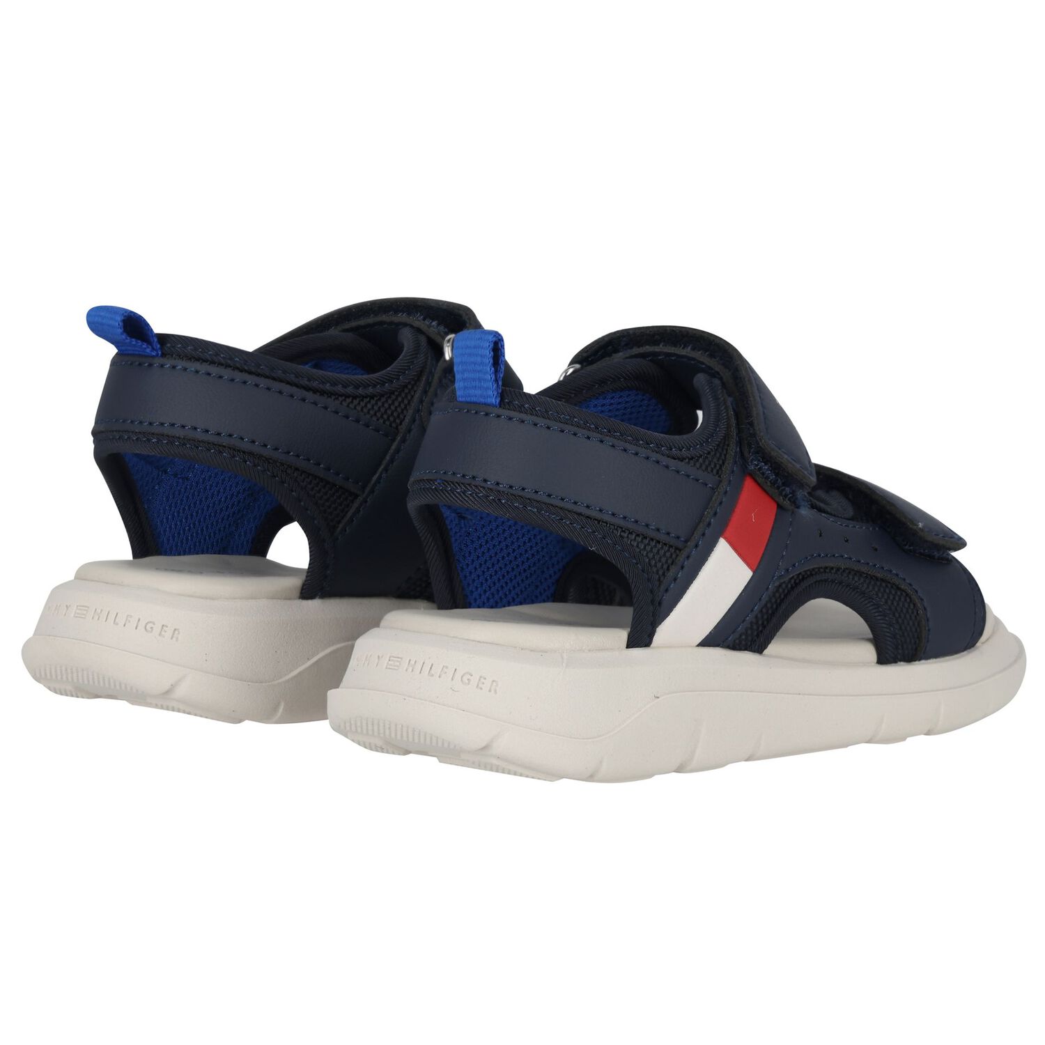 Boys Blue Logo Sandals, 1, hi-res