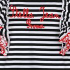 فستان جيرسي بناتي باللون الابيض و الاسود, 1, hi-res