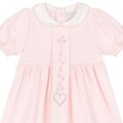Baby Girls Pink Floral Dress, 1, hi-res