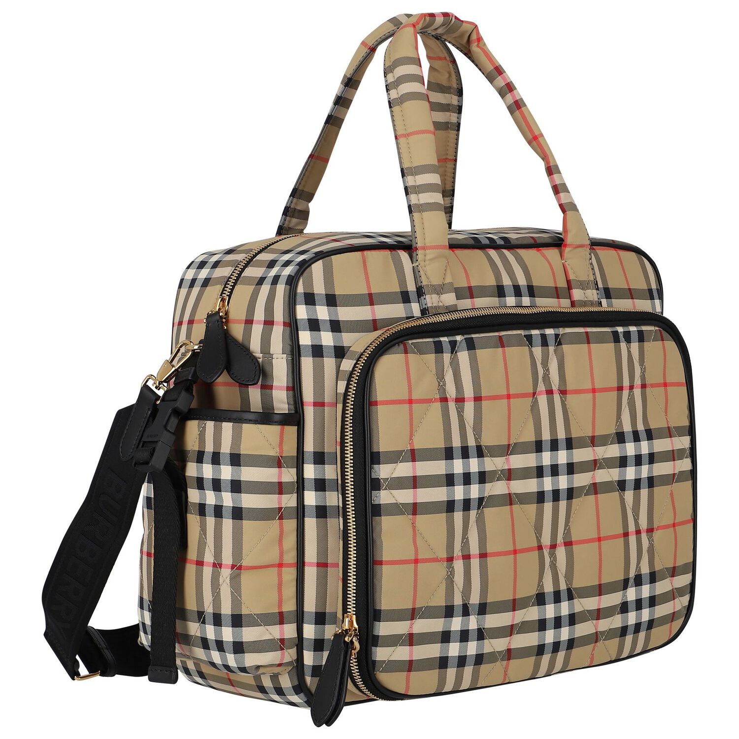 Beige Vintage Check Baby Changing Bag, 1, hi-res image number null
