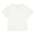Younger Girls White Logo T-Shirt, 1, hi-res