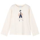 Girls Ivory Long Sleeve Top, 1, hi-res