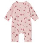Baby Girls Pink Apples Romper, 1, hi-res