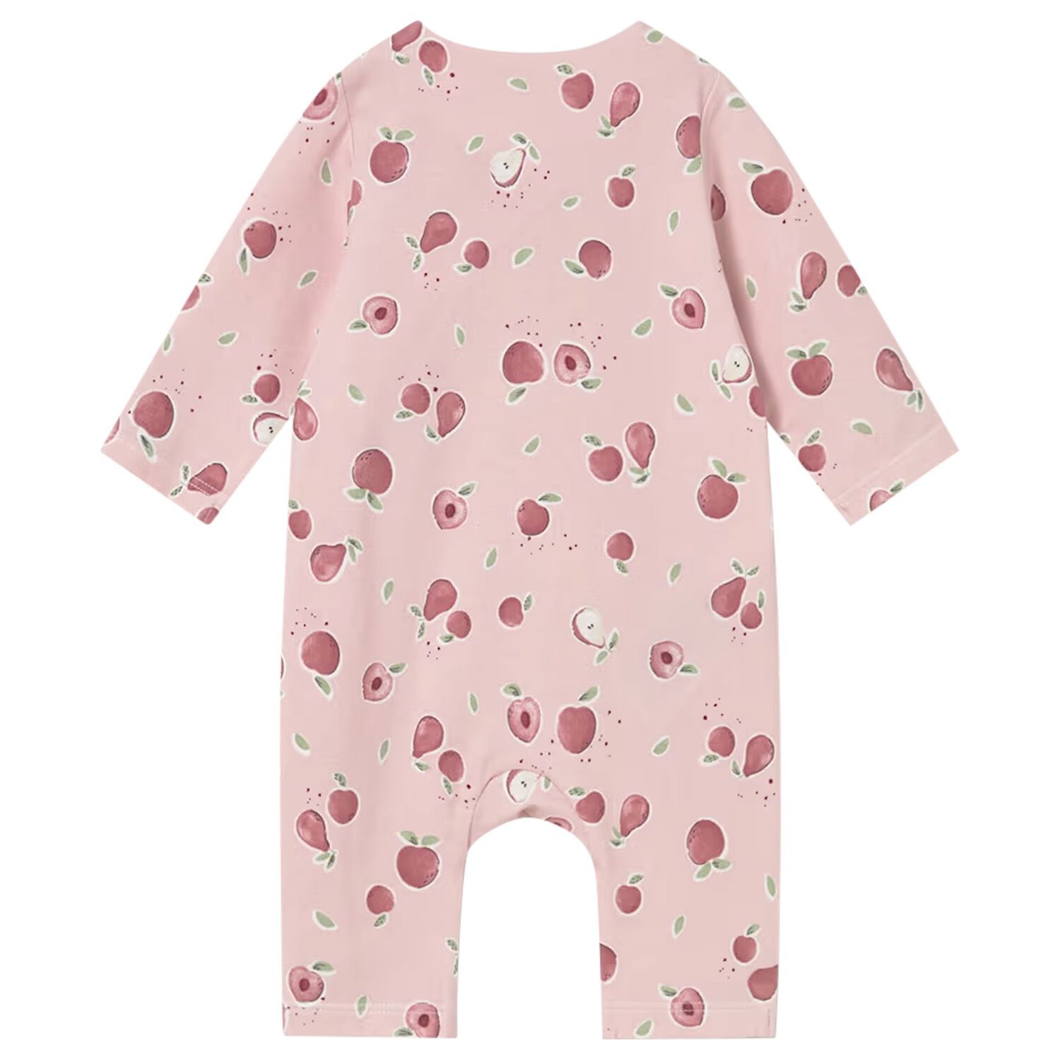 Baby Girls Pink Apples Romper, 1, hi-res
